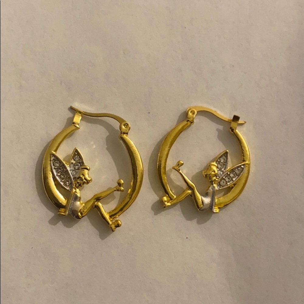 18k gold Tinker Bell Earrings Buy 1 Get 1 1/2 off - Picture 6 of 7